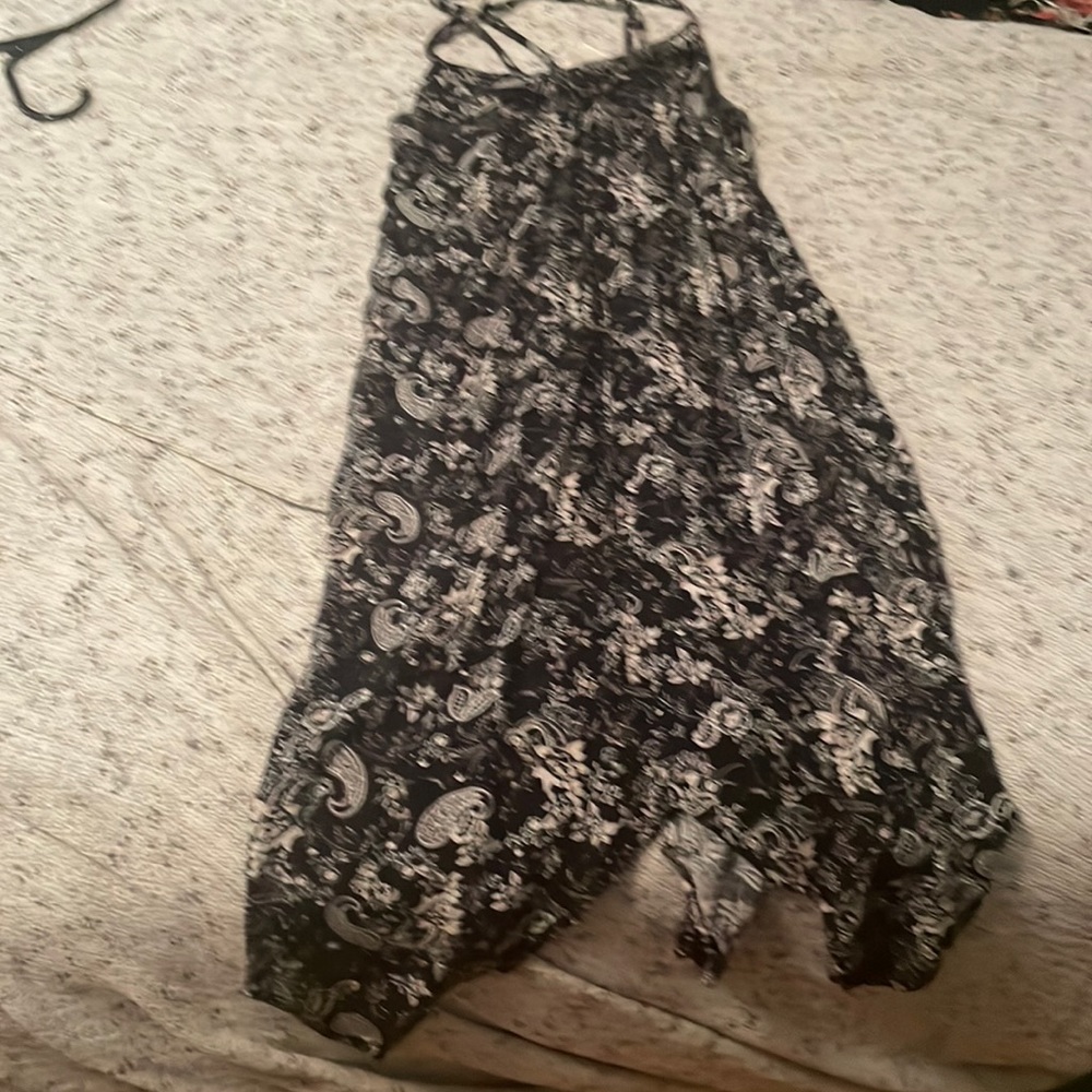 Black and white paisley/floral dress